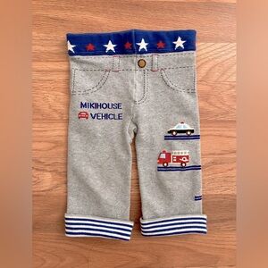 Mikihouse baby sweater pants sweater trousers transportation vechile leggings